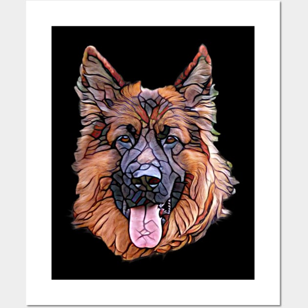 German Shepherd Face Wall Art by DoggyStyles